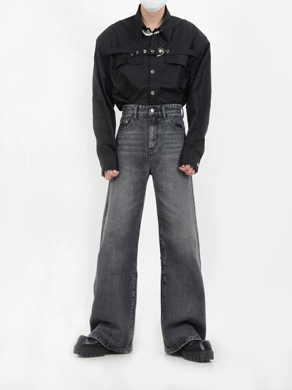 Metal Decorative Denim Pants