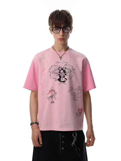 Graffiti color Block Tee
