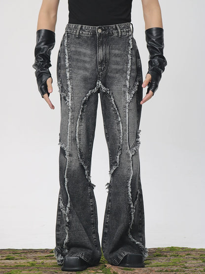 Raw Edge Denim Pants