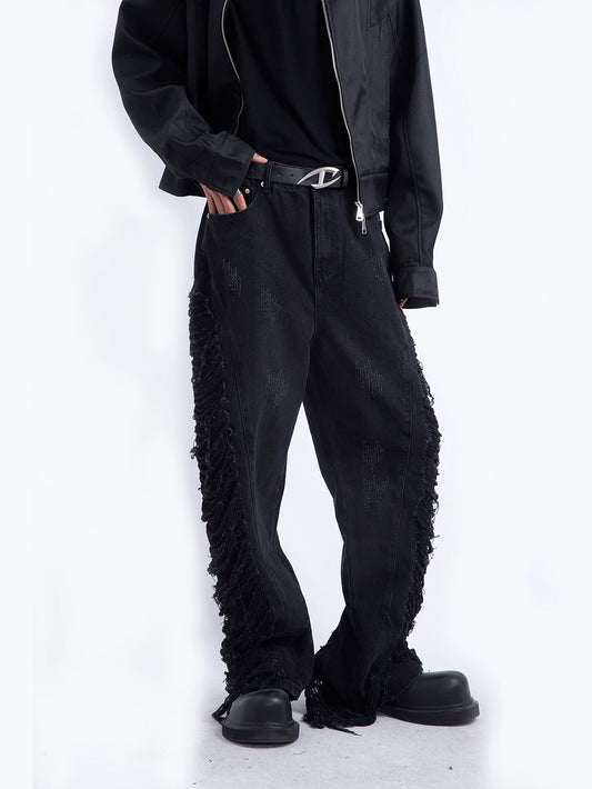 Heavy Destroy Black Denim Pants