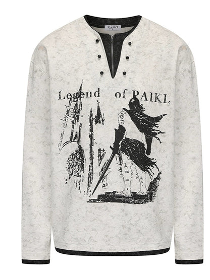 Knight Castle Henry Collar Long Tee