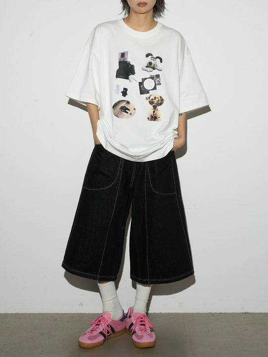 Jiming Line Cropped Short Pants