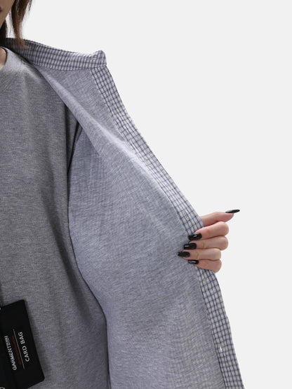 Oversized Patchwork Plaid Shirt