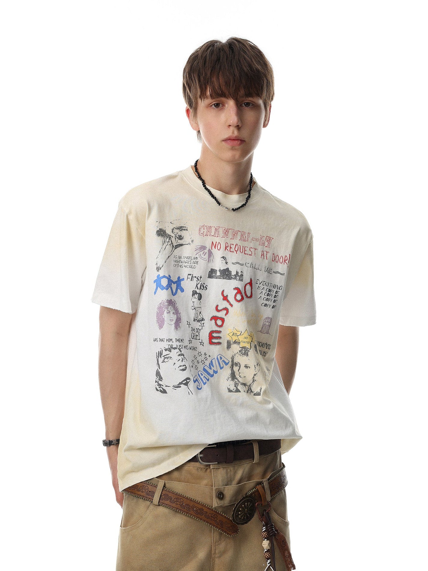 Vintage Gradient Graffiti Graphic Tee