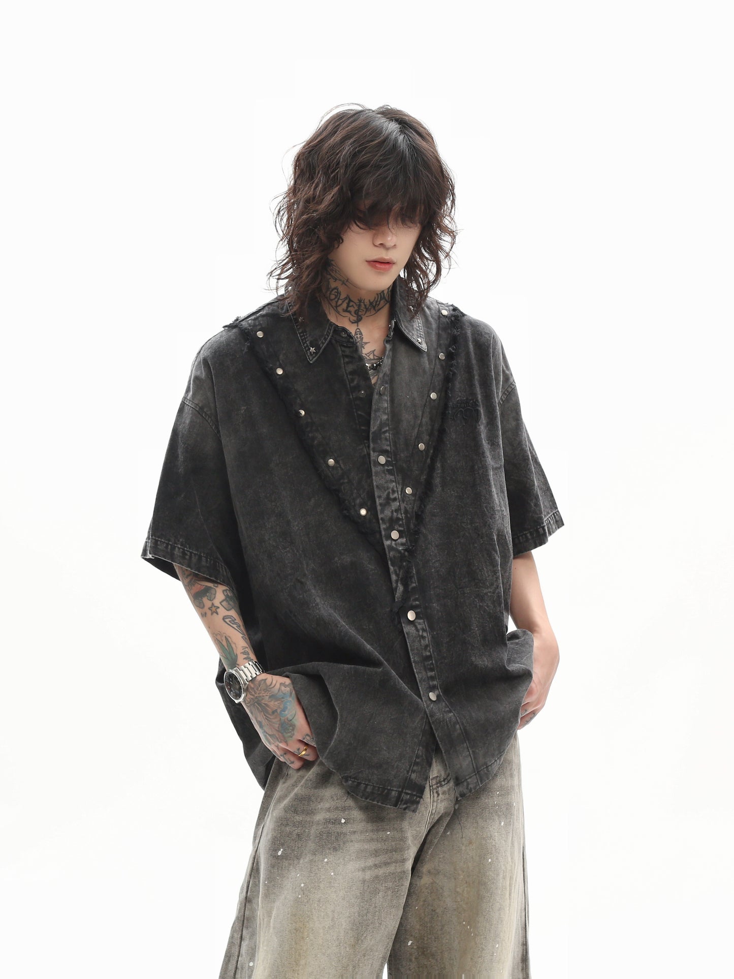 Studded Denim Shirt
