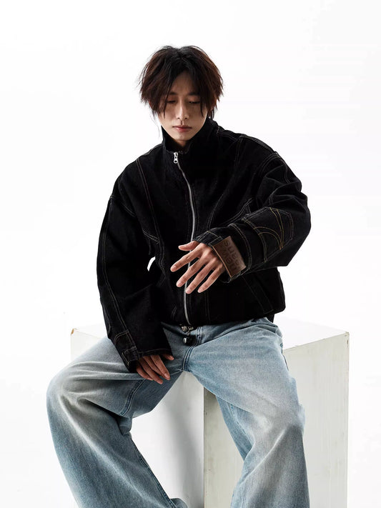 Washed Reverse Wear Denim Jacket