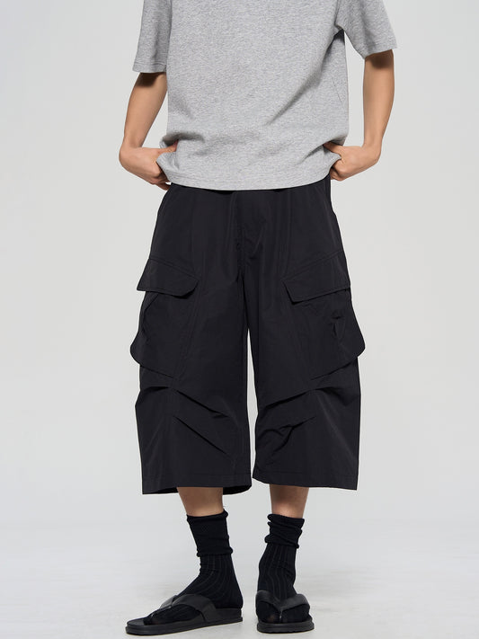 Pocket Workwear Cropped Shorts