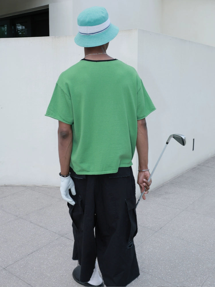 Contrast Boxy Short Sleeve Tee