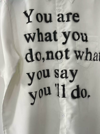 Niche Design Letter Loose Shirt