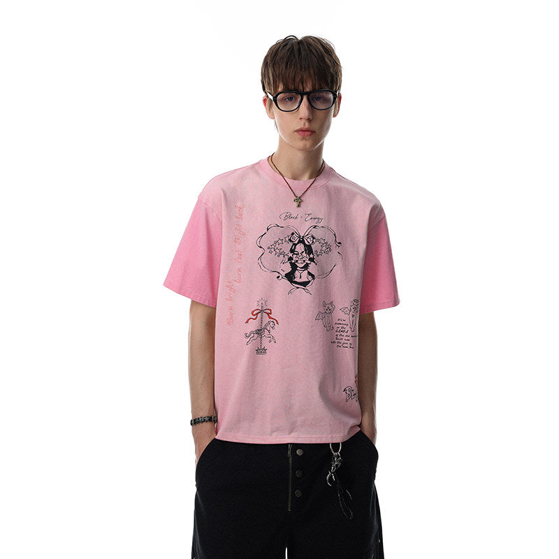 Graffiti color Block Tee