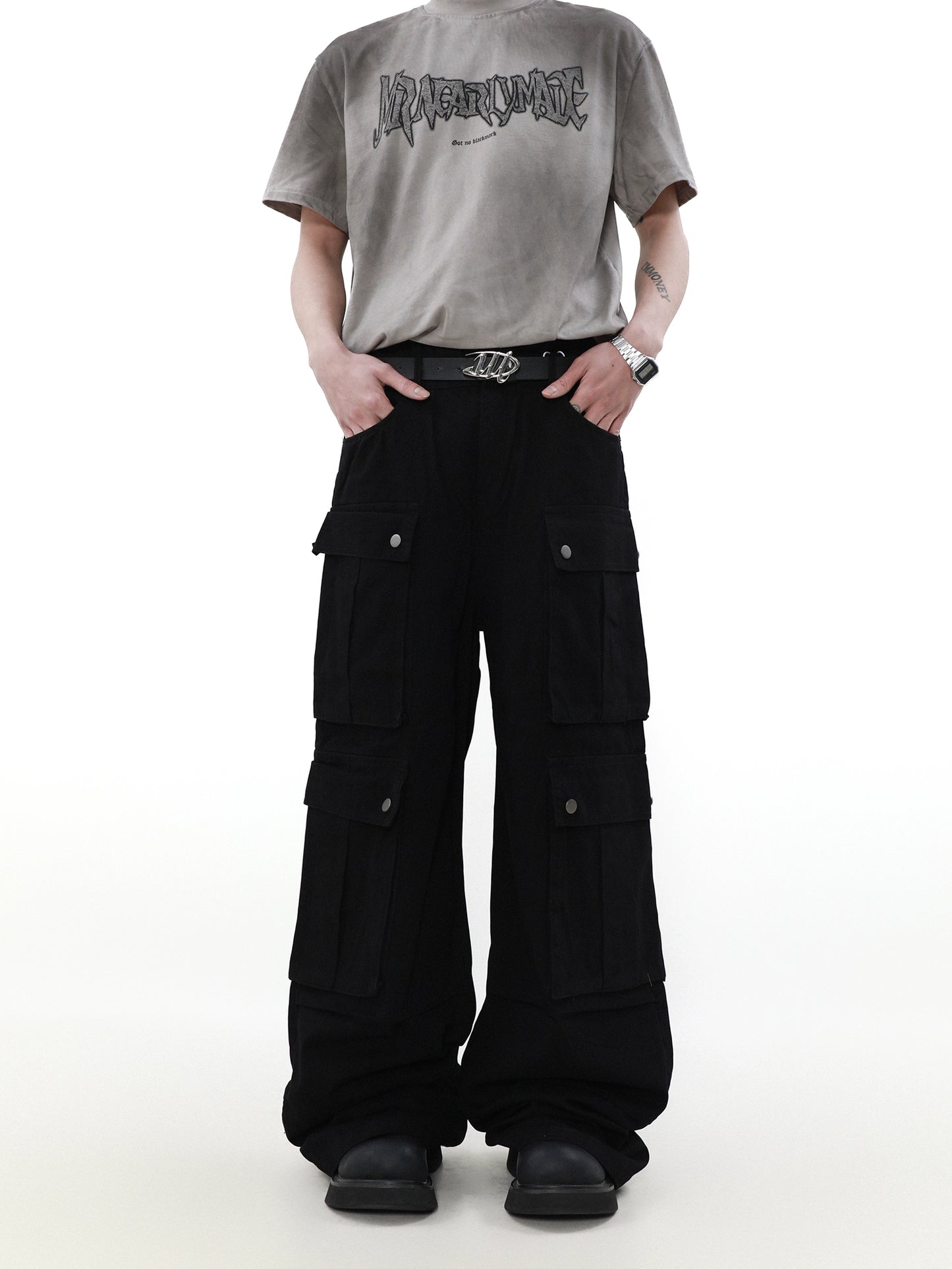 Multi Pocket Work Wide Pants