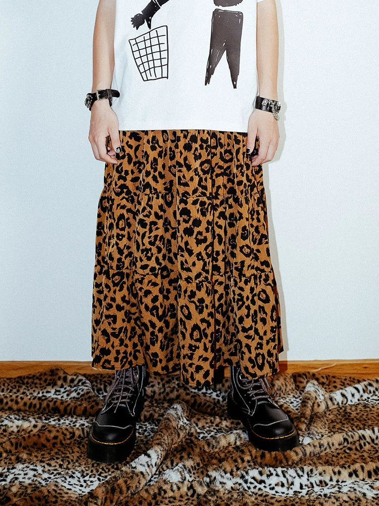Wild Leopard Elastic Skirt