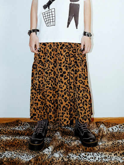 Wild Leopard Elastic Skirt