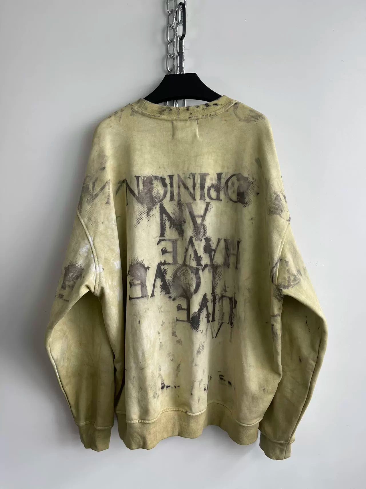 Washed Tie-dye Air Button Sweatshirt