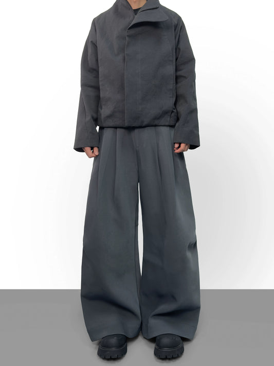 Structured Active Pleat Wide Pants