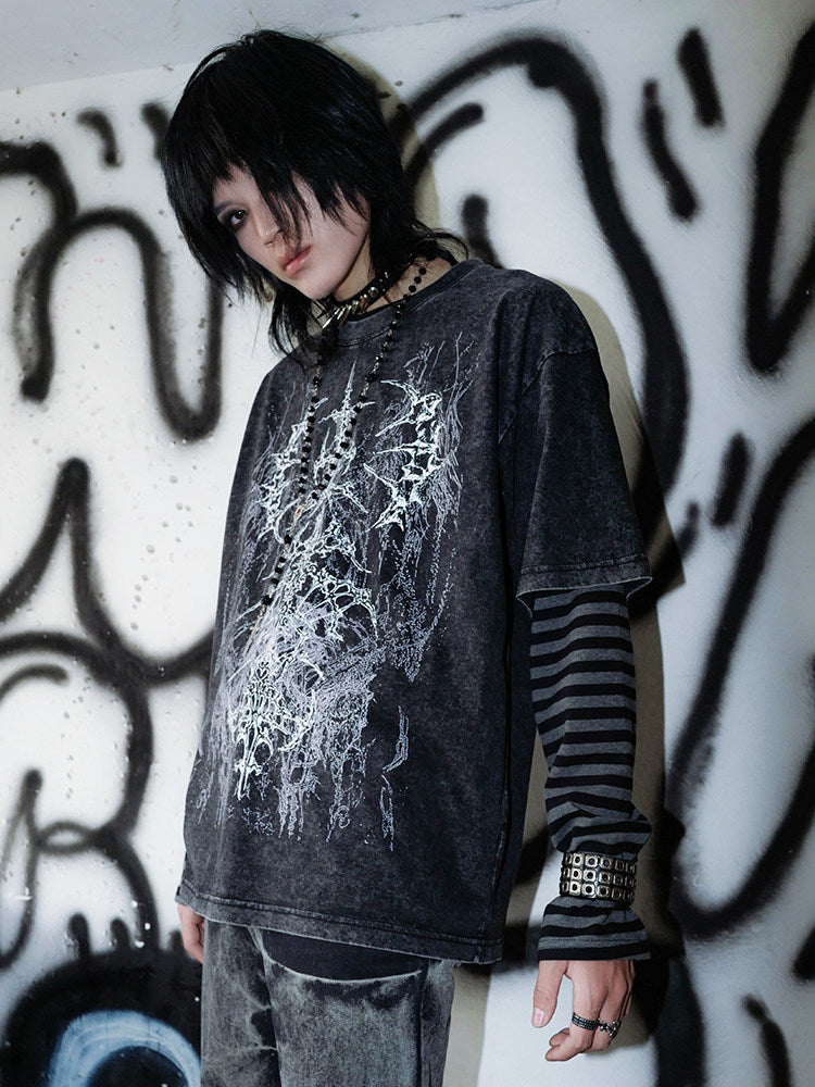 Layered Striped Long Sleeve Tee