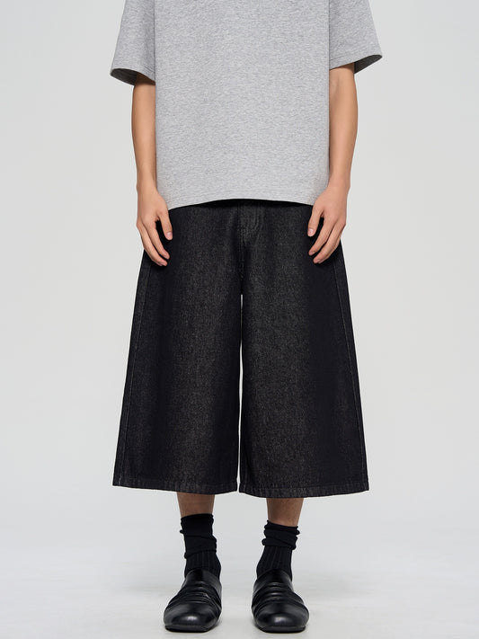 Baggy Washed Denim Shorts