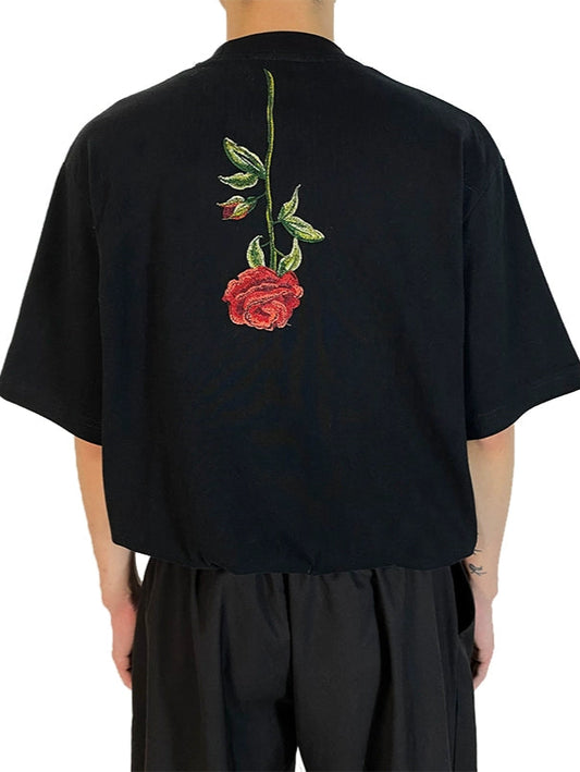 Loose Black Rose Tee