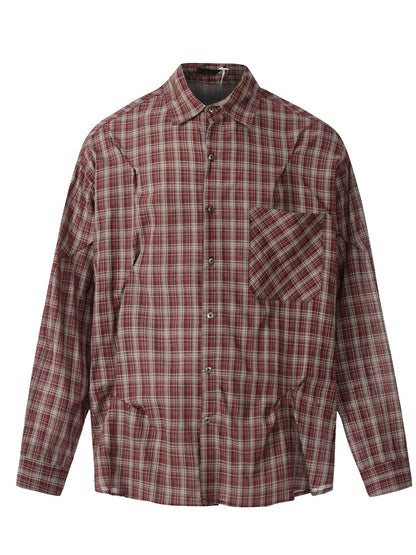 Versatile Retro Plaid Shirt
