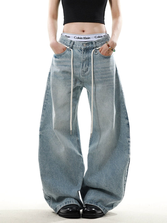Street Washed Machete Denim Pants