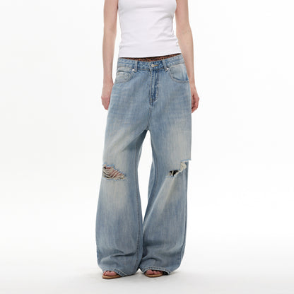 Vintage Washed Distressed Jeans