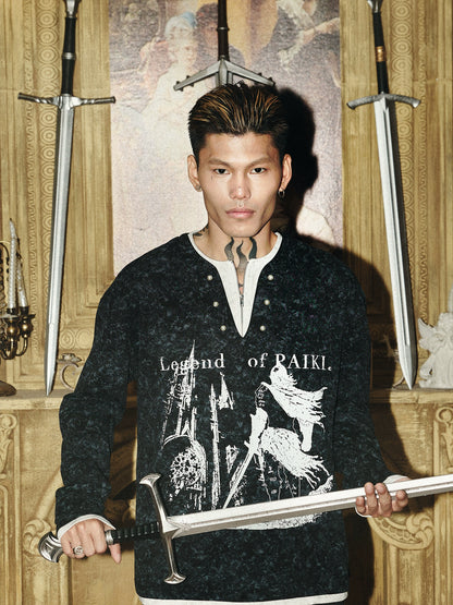 Knight Castle Henry Collar Long Tee