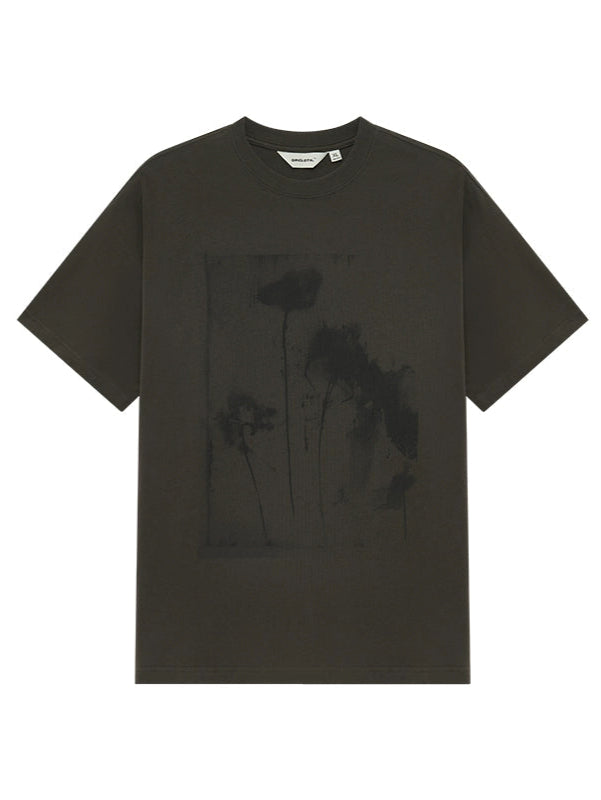 Floral Direct-Print Casual Short Sleeve Tee