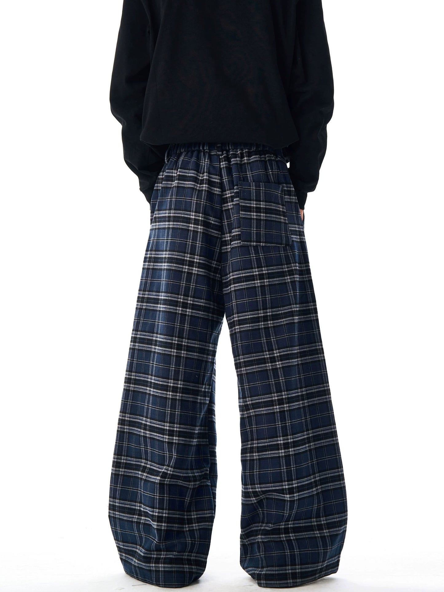 Double Pleated Plaid Casual PANTS