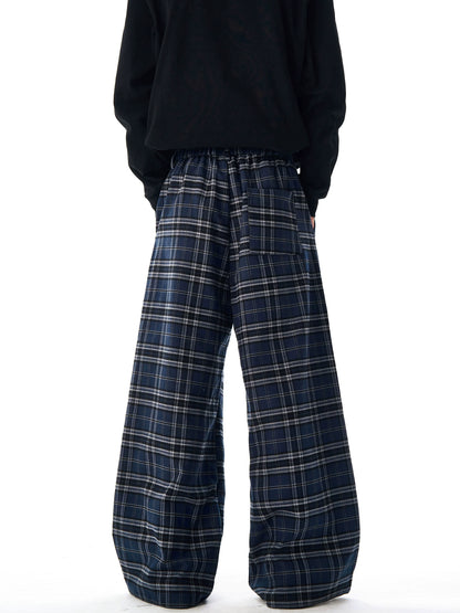 Double Pleated Plaid Casual PANTS