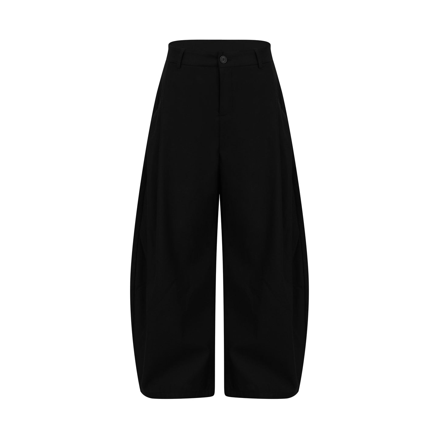 Draped Clean Fit Wide-Leg Pants