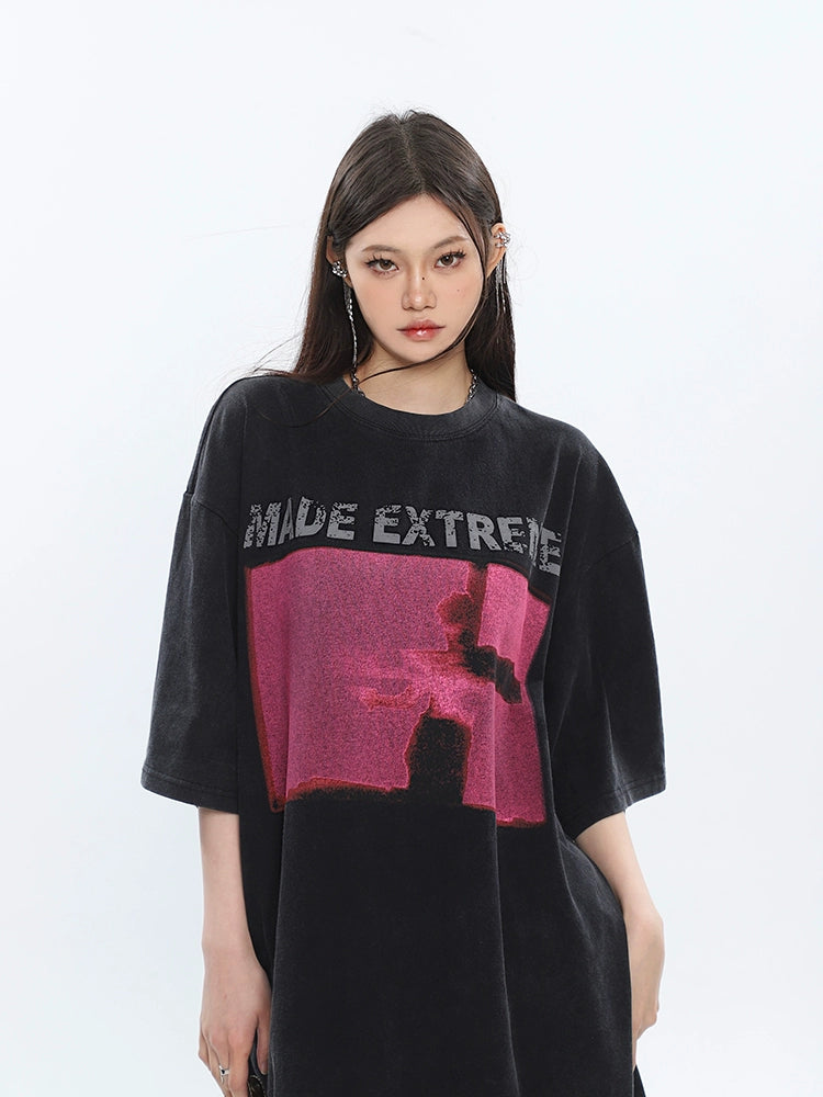 Oversized Retro Graphic Tee