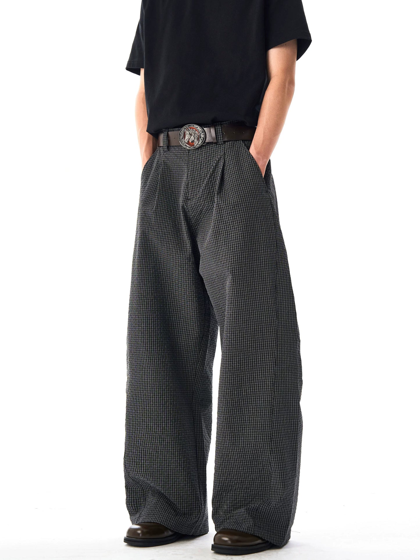 Plaid Casual Loose Pants