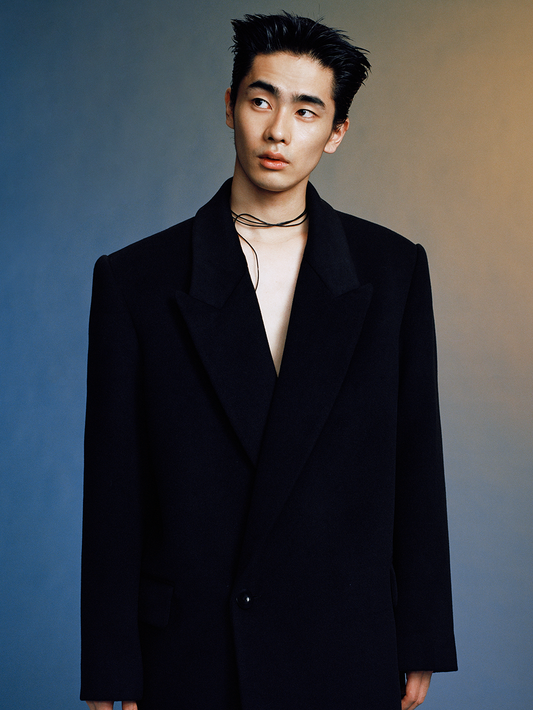 Tailored Lapel Oversized Wool Coat