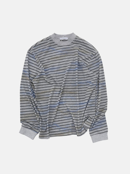 Vintage Distressed Striped Long Sleeve Tee
