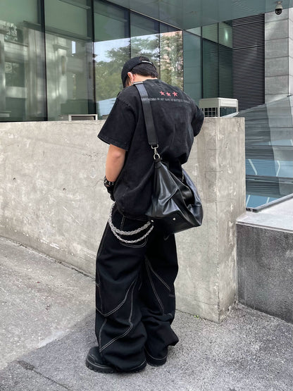 Portrait Letter Print Loose Tee