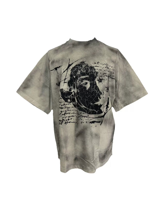 Dirty Washed Old Printed Tee