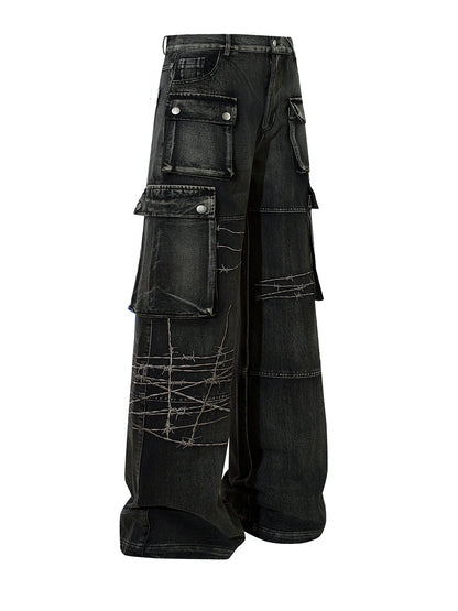 Barbed Wire Denim Pants