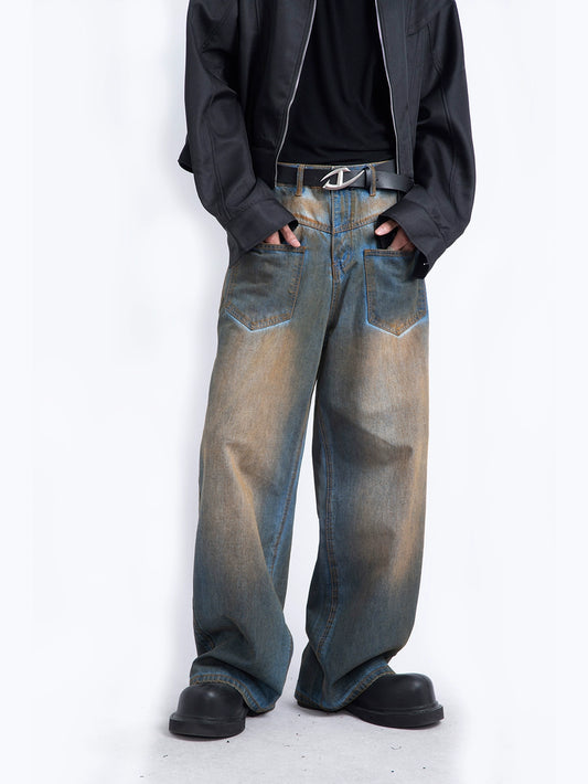 Wasteland Style Distressed Dirty Jeans