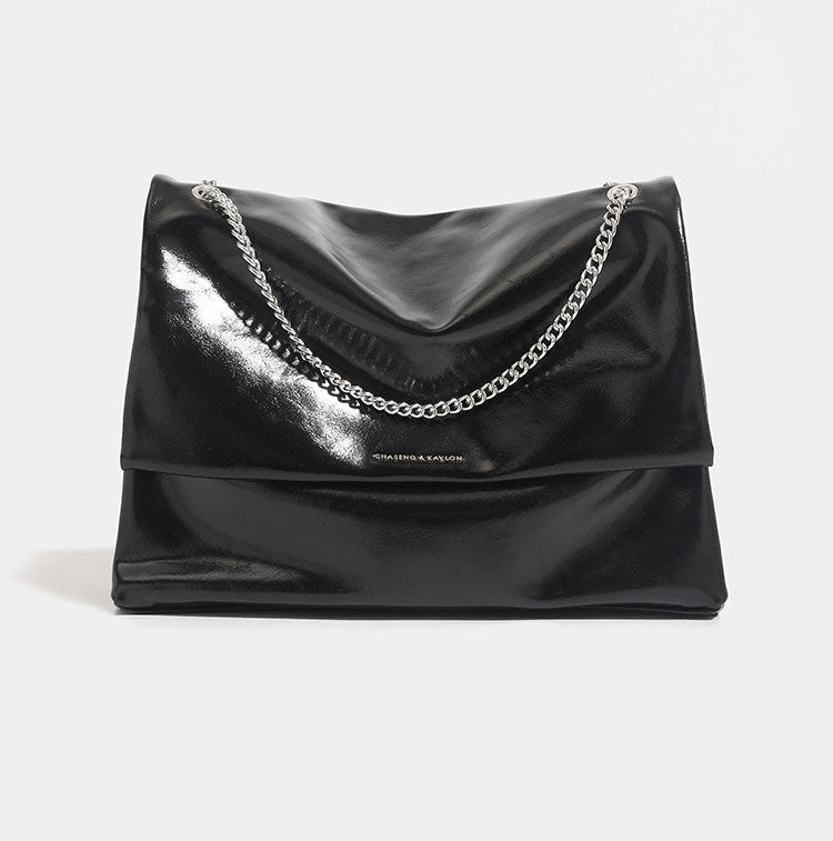 Luxury Split Leather Chain Tote BAG