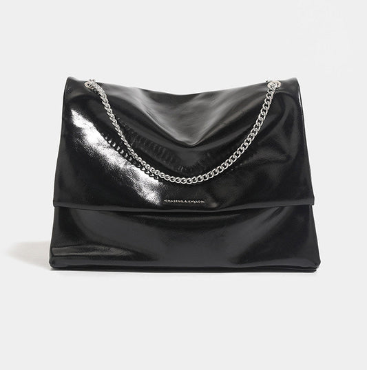 Luxury Split Leather Chain Tote Bag