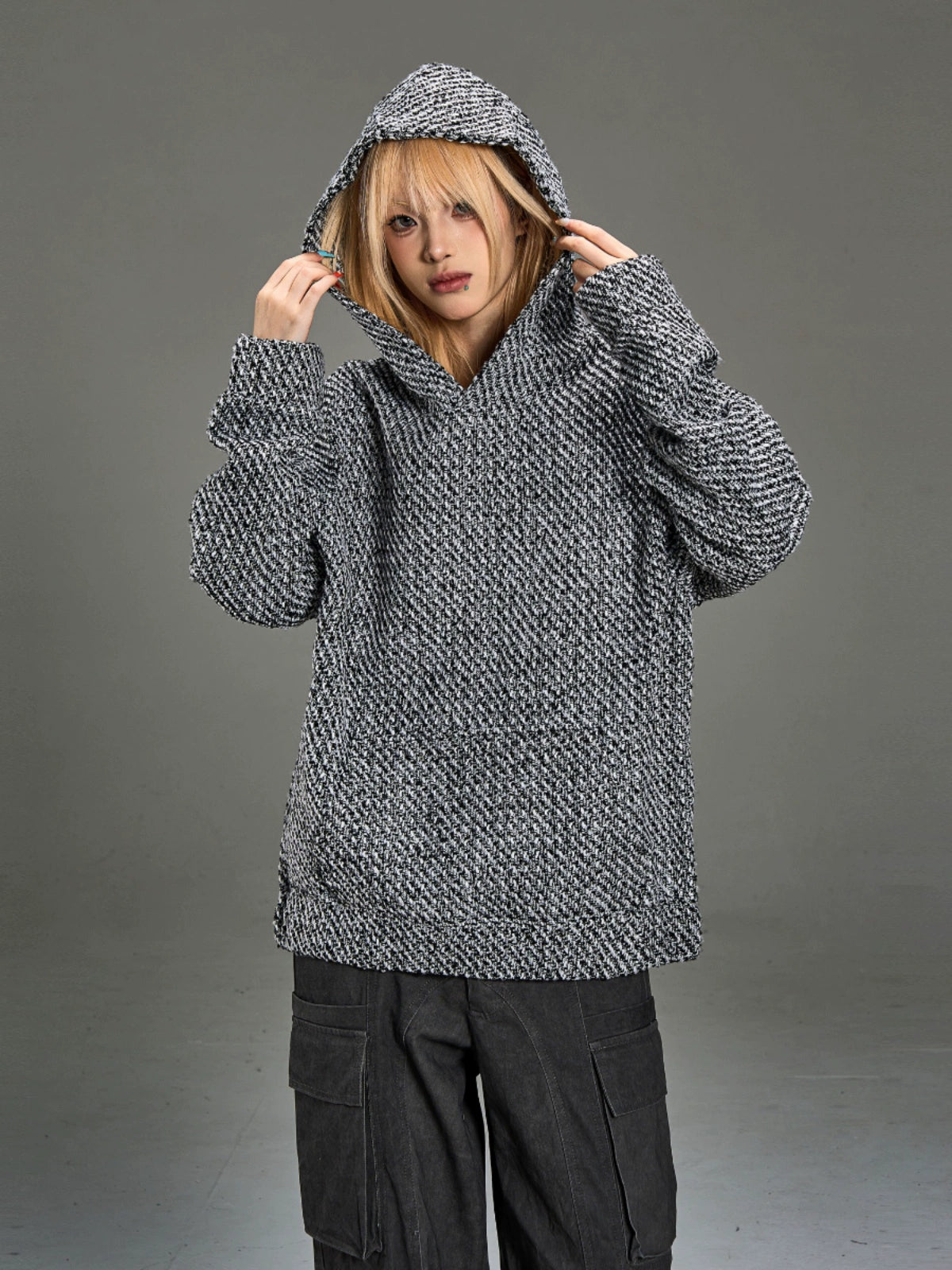 Texture Hooded Sweatshirt