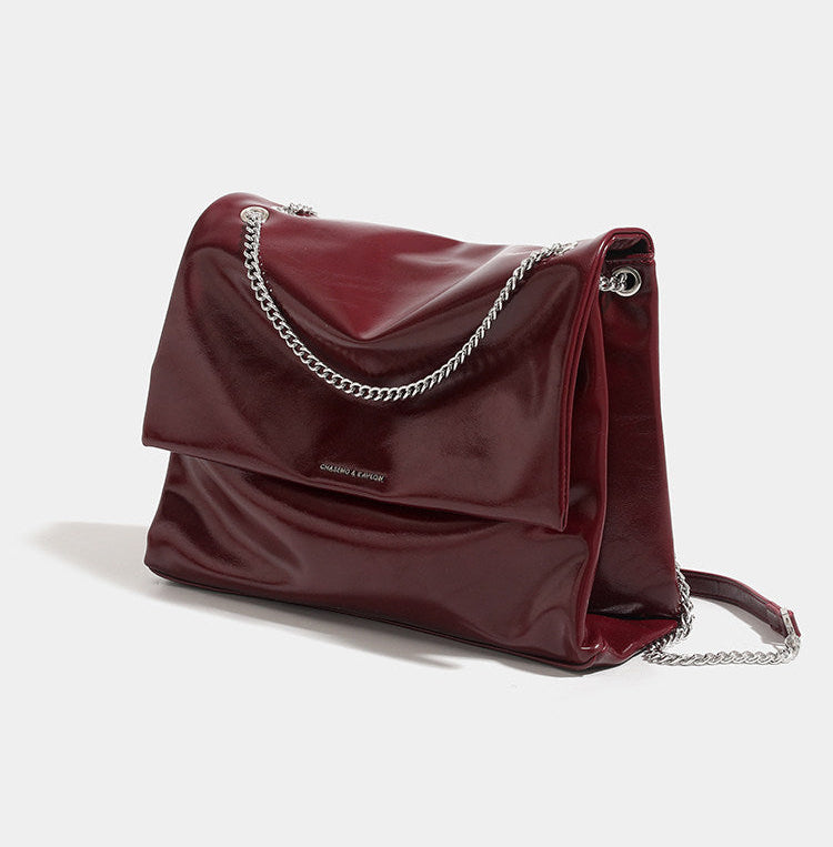Luxury Split Leather Chain Tote BAG