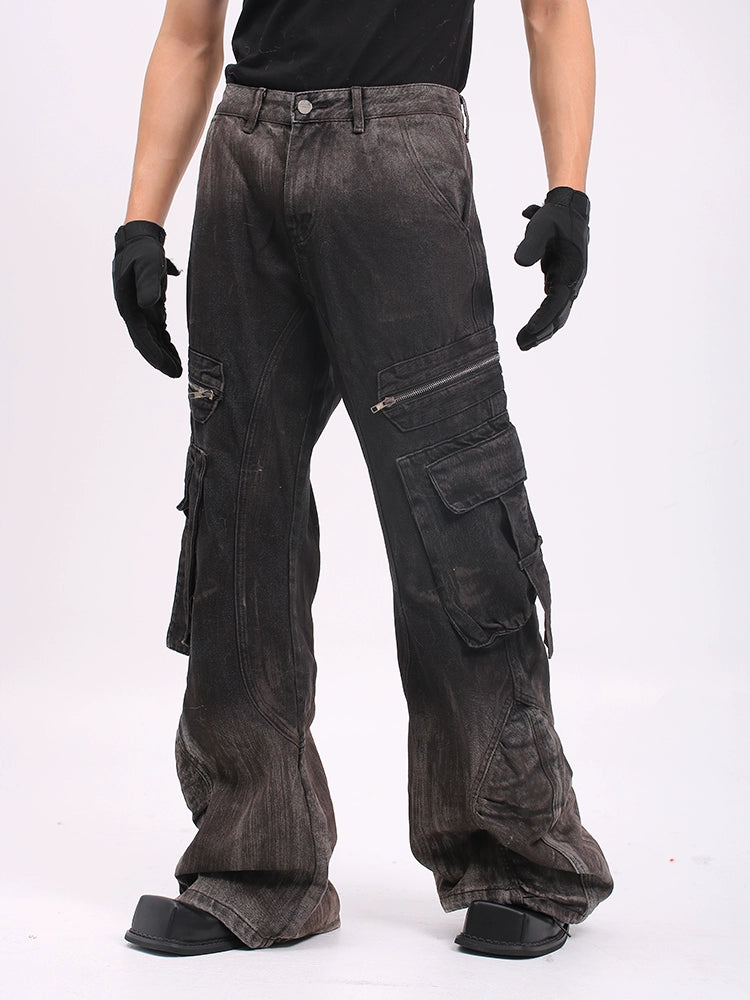 Aged Scrap Cargo Denim Pants