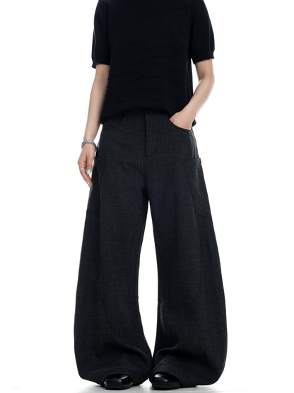 Curved Wide Leg PANTS
