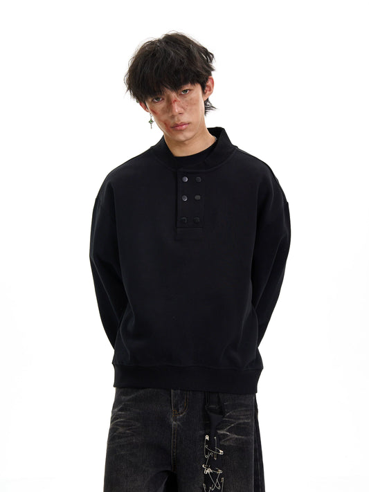 Henry Collar Loose Sweatshirt