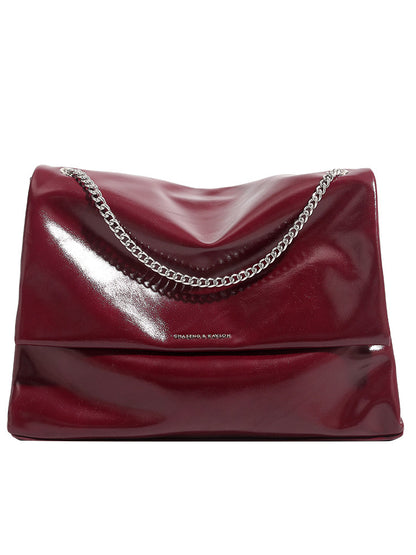 Luxury Split Leather Chain Tote BAG