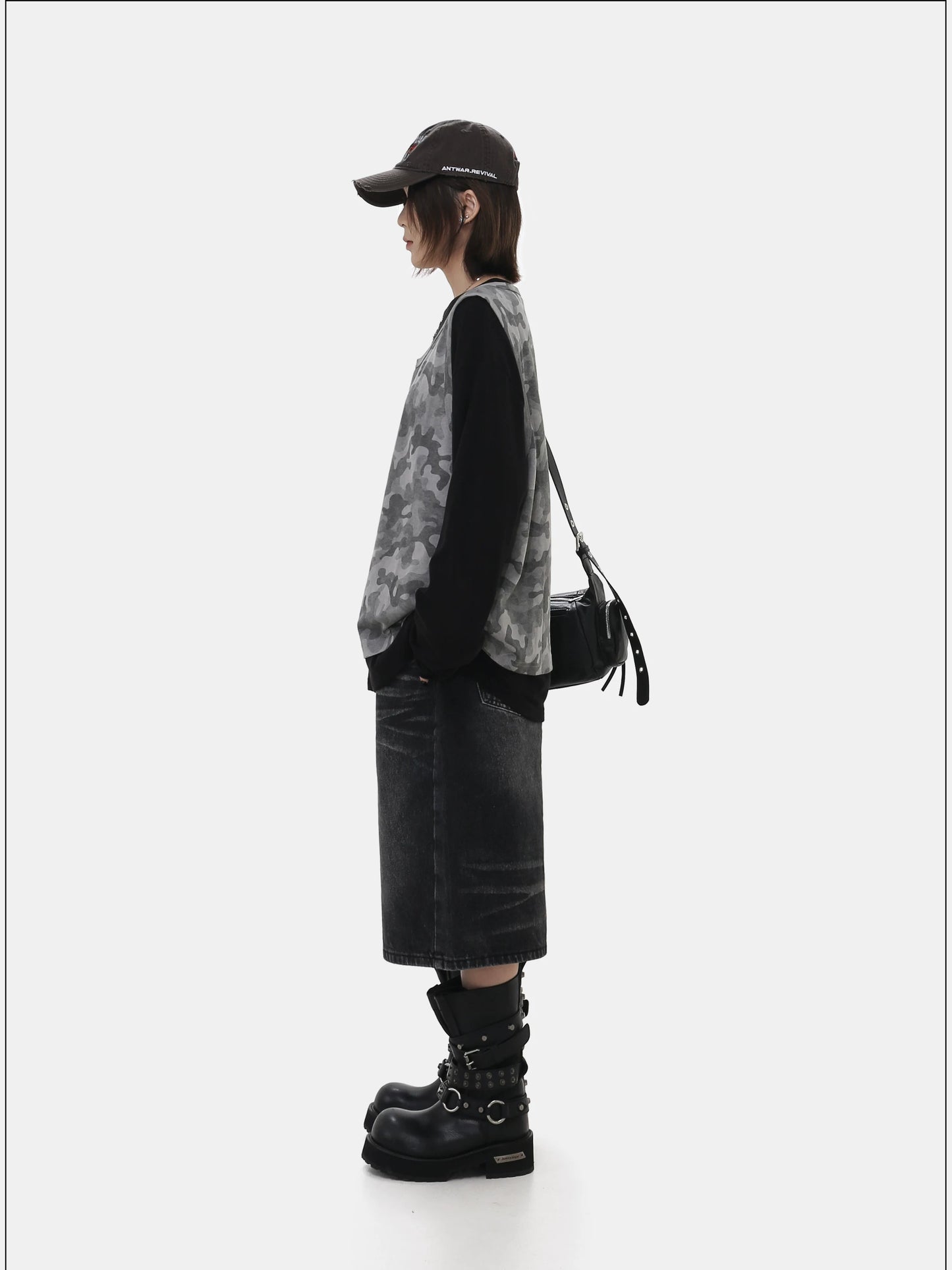 Layered 2 Piece Set Camo & Long Sleeve Tee