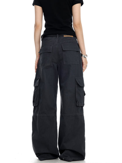 Wide-Leg Cargo Trousers