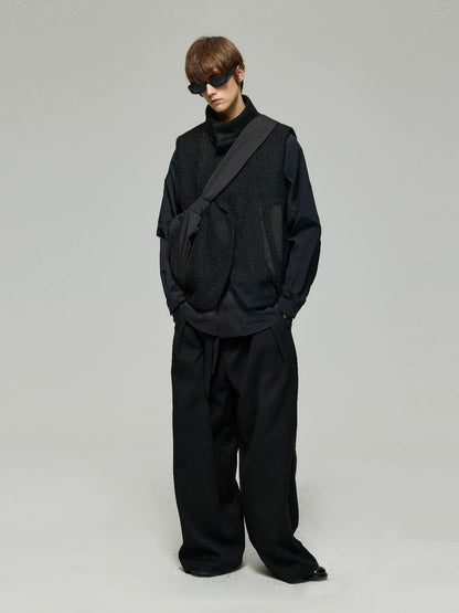 Vintage-Inspired Jacquard Wool-Blend Quilted Vest