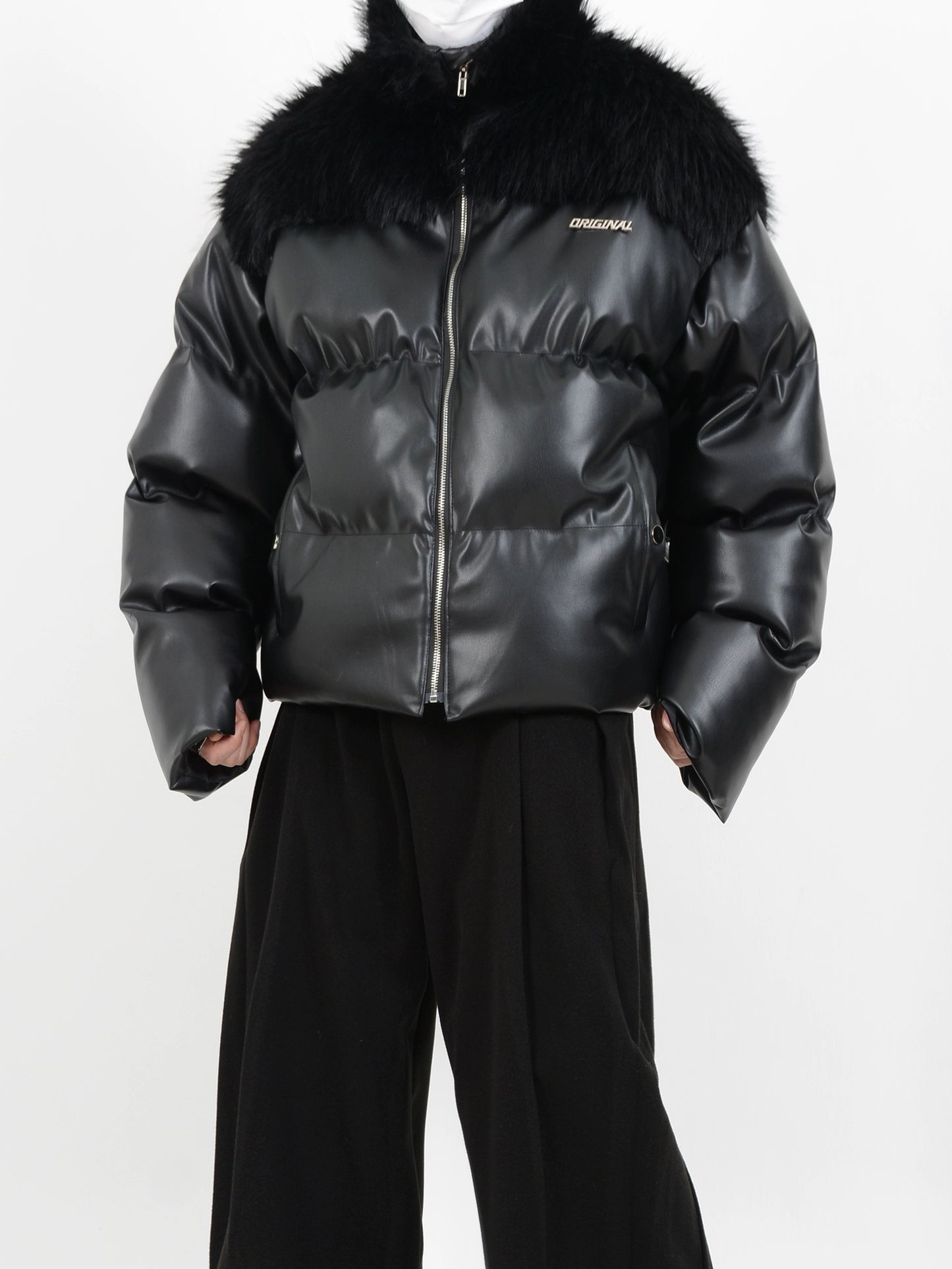 Splice Fur Leather Jacket